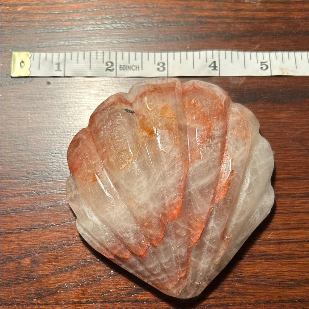 Carved Shell-Shaped Stone Decor